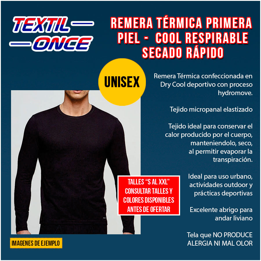 Camiseta Térmica – Manga Unisex - Textil-once