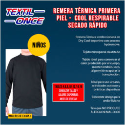 Camiseta Térmica Manga Larga Niño